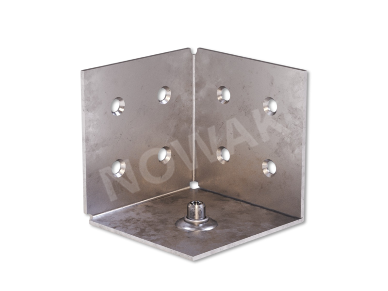 Blacha montażowa gięta z M8