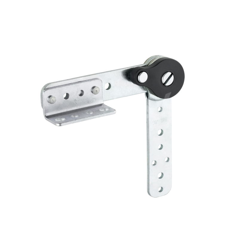 Mechanizm zapadkowy ICS-SS-6-90 - small 40 90°-180° ze sprężyną (P+L) z kątownikiem G