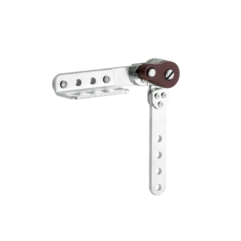 Mechanizm zapadkowy  IWS100-SS-6-90 - small 26  90°-165° ( ze sprężyną) z kątownikiem H (P+L) 