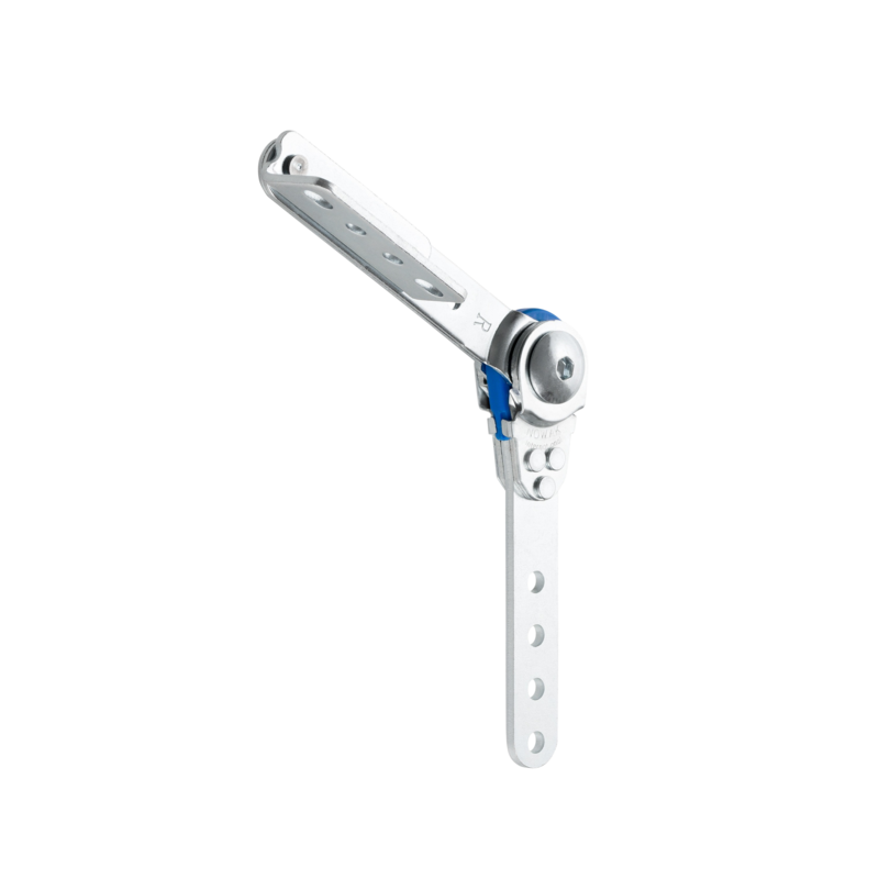 Reibscharnier ICC-W-36-180-Z mit Zahnrad und Winkel