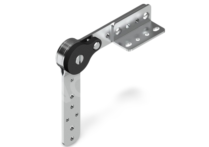 Mechanizm zapadkowy ICS-SS-6-90 - small 40 90°-180° ze sprężyną (P+L) z kątownikiem G