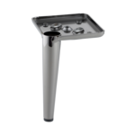 Noga ABADES H-170 mm - czarny chrom - stożek okrągły