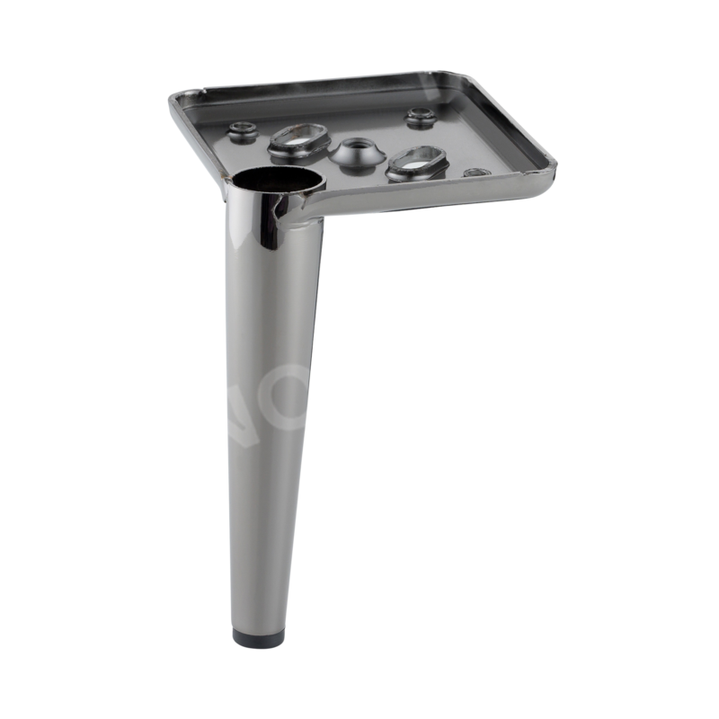 Noga ABADES H-170 mm - czarny chrom - stożek okrągły