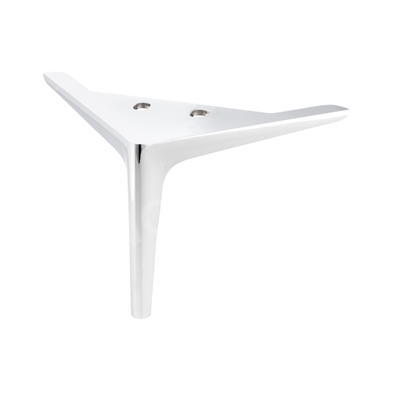 Noga Lacet aluminium polerowane / chrom - H-180 mm