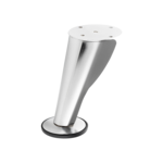Möbelfuß formgepresst  – H-130 mm – Chrom