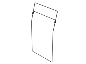 Ramka zagłówka - ADINO 430 x 835 mm - czarny mat