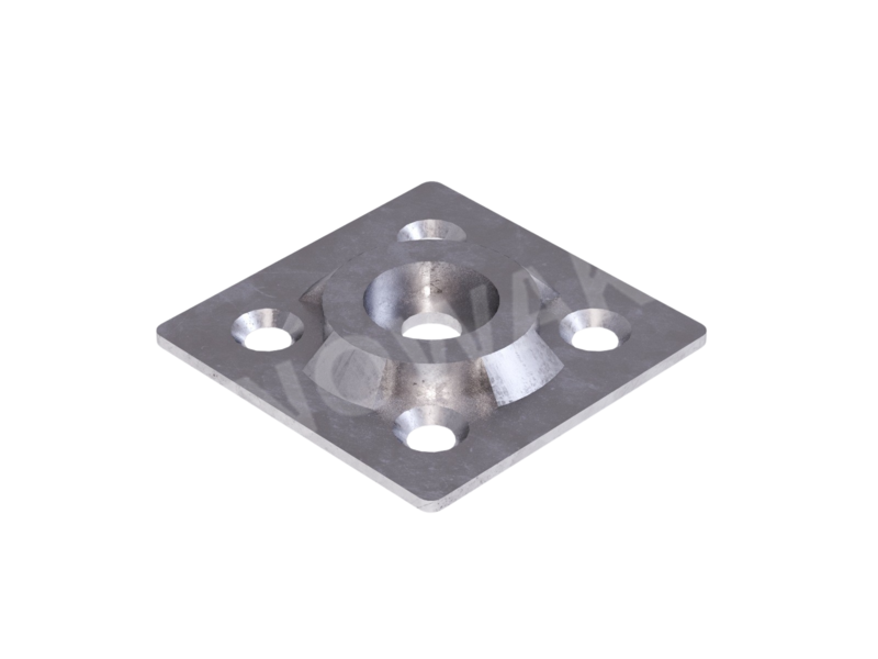 Gerader Halter 55x55x2 mit Buchse