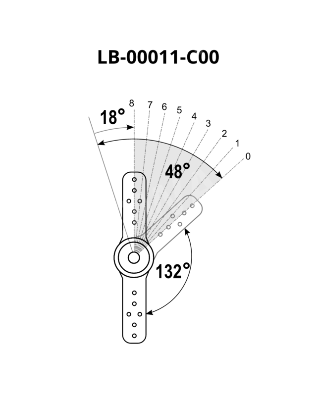 Ratchet mechanism IS250-8-132 132°-180°