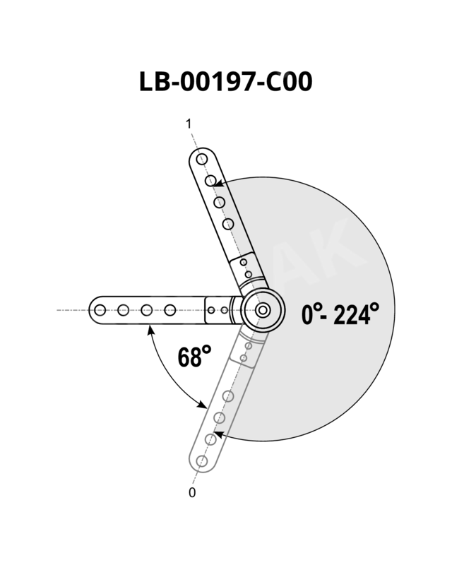 Zawias Cierny ICC-L 68°-292°