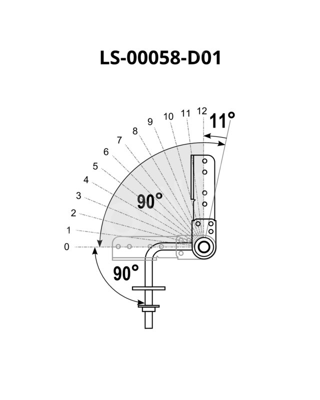 Kopfstützenmechanismus LXM-12L-32 90-180° 12-stufig