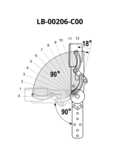 Mechanizm IXM150T-SS45-12-90 90°-180° ze sprężyną (P+L) 