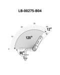 Mechanismus LS100-MP-120L-30A - 120° - 90°-210° Schwarz matt