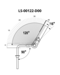 Mechanismus Compact LX100-90L-L30A 90°-210° 40 Positionen