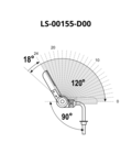 Mechanizm LW100-24L-32AF 90°-210°