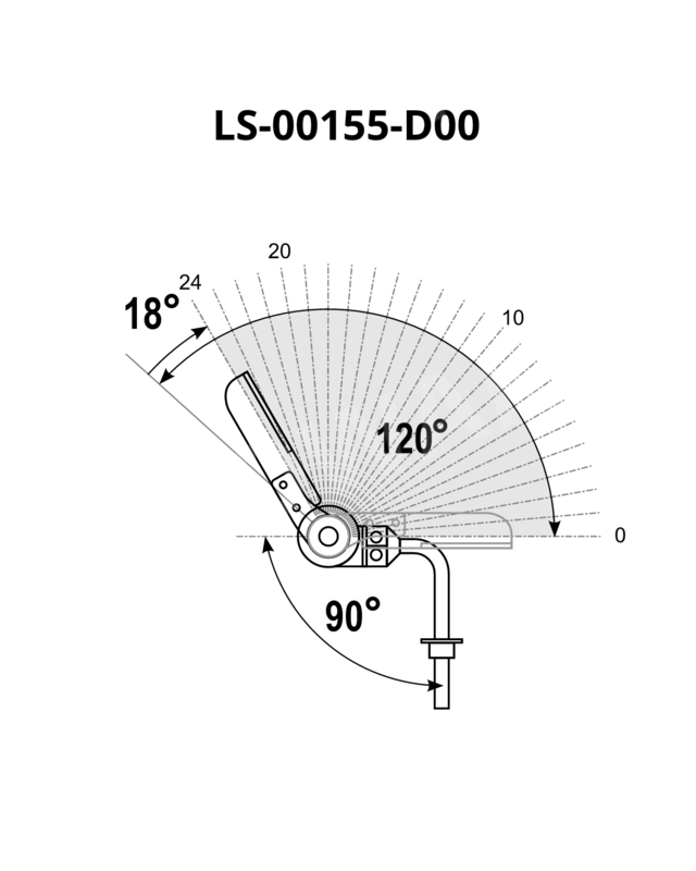 Mechanizm LW100-24L-32AF 90°-210°