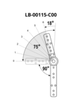 Mechanizm zapadkowy IXL-6-90  90°-165°  6 step LONG