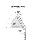 Rastmechanismus IWS-4-90 – small 40 90°–150° mit 2× Winkel G (R+L)