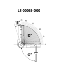Mechanism LS200-MP-90L-32AF - 90° -90°-180° 45 click