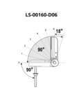 Mechanism LW-6L-32AF 90°-180° black chrome
