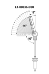 Mechanizm LW100+ PL 12 + socket 90°-165° (P+L)