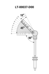 Mechanizm LW100+ PL 12 + socket 90°-135° (P+L)